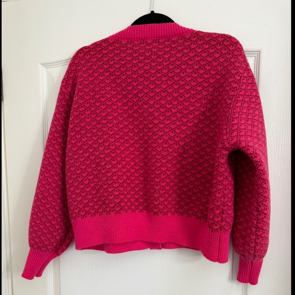 Cider Pink Heart Patterned Cardigan - Picture 5 of 5